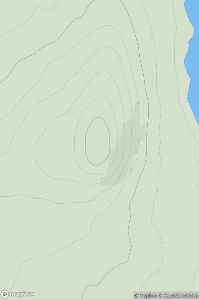 Thumbnail image for Cnoc na Gaoithe [Altnaharra to Dornoch] showing contour plot for surrounding peak